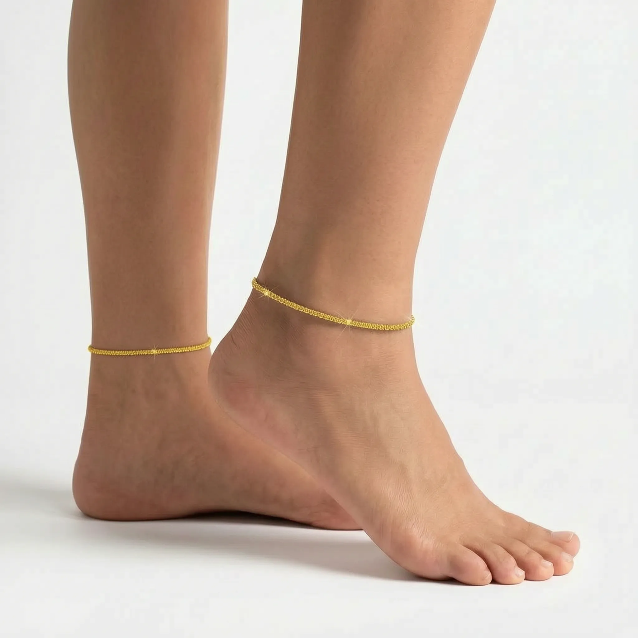 Shimmeria -  Double Layered Chain Anklet